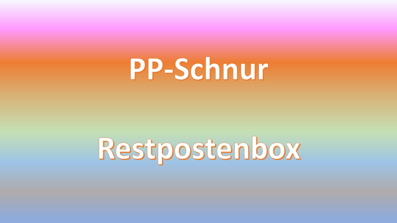 Picture of Restpostenbox PP-Schnur 5mm stark, 50m - 9 verschiedene Farben (UV)