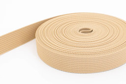 Picture of 10m PP webbing - 25mm width - 1,8mm thick - beige (UV)
