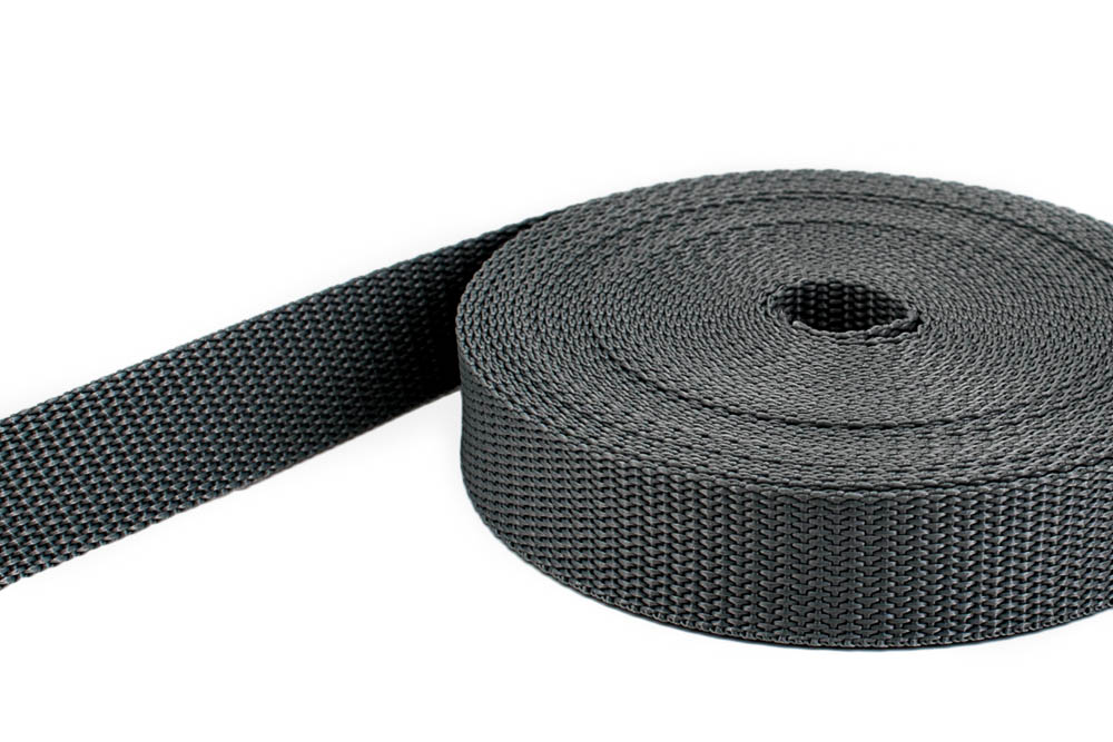 Picture of 10m PP webbing - 40mm width - 1,4mm thick - anthracite (UV)