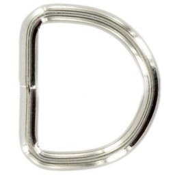 Picture of 10mm D-Ringe geschweißt aus Stahl, vernickelt, 50 Stück