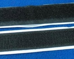Picture of 1m self-adhesive Velcro tape (hook + loop), 20mm wide, black