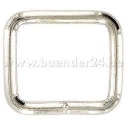 Picture of Square ring - welded from 4mm thick steel - nickel-plated - 25mm hole - 10 pieces