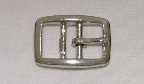 Picture of buckle with two bars made of zinc die casting, nickel plated - for 25mm wide webbing - 10 pieces