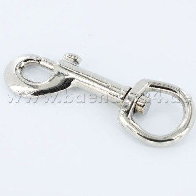 Picture of bolt carabiner 8,4cm long - zinc die casting - with rotatable, round swivel - 50 pieces