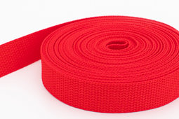 Picture of 10m PP webbing - 30mm width - 1,2mm thick - red (UV)