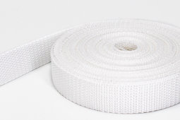 Show details for 10m PP webbing - 50mm width - 1,2mm thick - white (UV) Picture of 10m PP webbing - 50mm width - 1,2mm thick - white (UV)