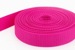 Show details for 10m PP webbing - 25mm width - 1,2mm thick - pink (UV) Picture of 10m PP webbing - 25mm width - 1,2mm thick - pink (UV)