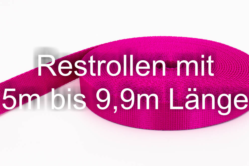 Picture of Restpostenbox 20mm breites PP-Gurtband 2mm stark, 25m - pink (UV)