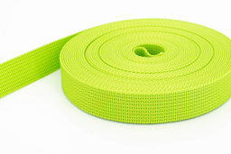 Picture of 10m PP webbing - 25mm width - 1,8mm thick - lime (UV)