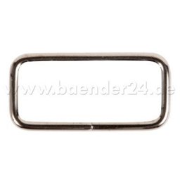 Picture of square ring - made of steel - nickel-plated - 20mm hole - 10 pieces
