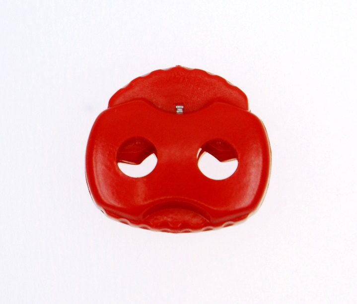 Picture of cord stopper - 2 holes - up to 4mm - red - 10 pieces