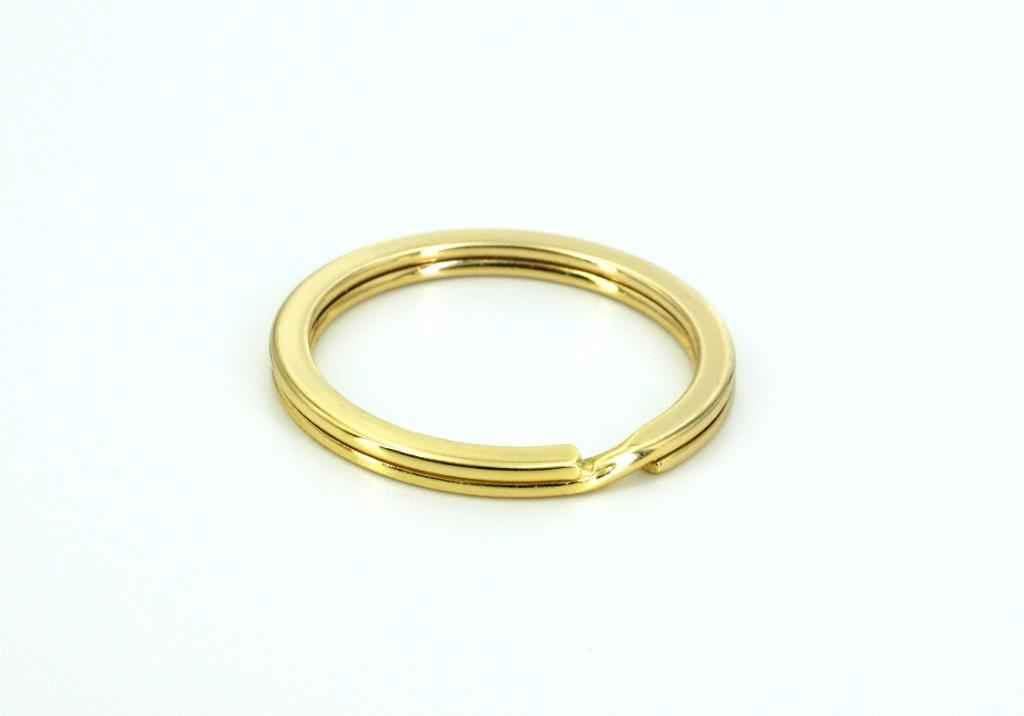 Picture of 32mm key ring flat - 26mm inner diameter - golden - 10 pieces