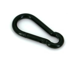 Picture of firefighter carabiners - black - 4cm long - 1 piece
