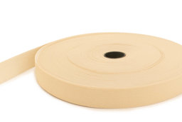 Show details for 20mm breites Gummiband aus Polyester - 25m Rolle - creme Picture of 20mm breites Gummiband aus Polyester - 25m Rolle - creme
