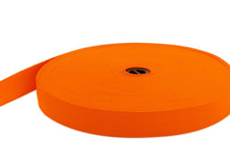 Show details for 20mm breites Gummiband aus Polyester - 25m Rolle - orange Picture of 20mm breites Gummiband aus Polyester - 25m Rolle - orange