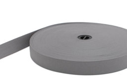 Show details for 20mm breites Gummiband aus Polyester - 25m Rolle - grau Picture of 20mm breites Gummiband aus Polyester - 25m Rolle - grau