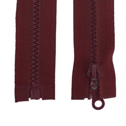Picture of zipper for jackets separable - 50cm long - bordeaux - 1 piece