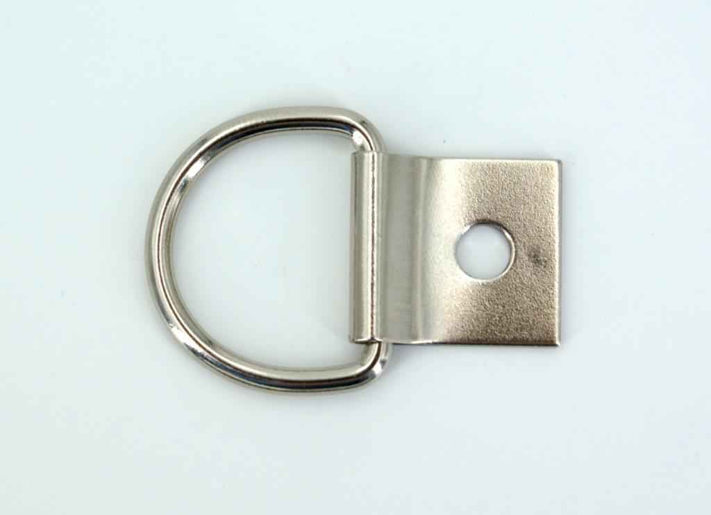 Picture of 25mm D-Ring mit Clip - Stahl vernickelt - 1 Stück