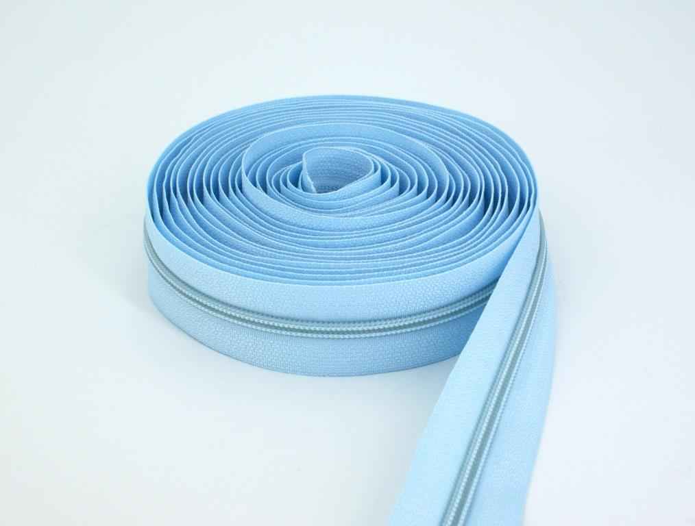 Picture of 5m slide fastener, 5mm rail, color: light blue