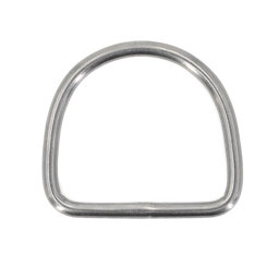Show details for D-ring made of stainless steel, 15mm inner measurement, 3mm thickness - 10 pieces Picture of D-ring made of stainless steel, 15mm inner measurement, 3mm thickness - 10 pieces
