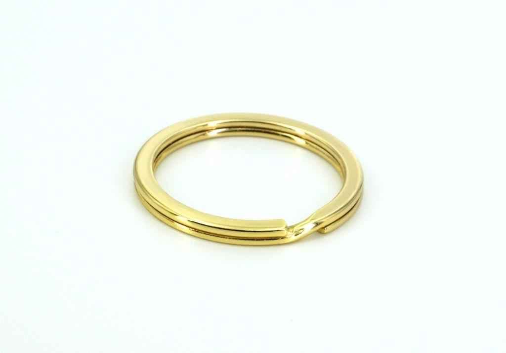 Picture of 30mm key ring flat - 24mm inner diameter - golden - 100 pieces