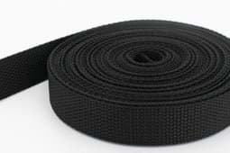 Picture of 50m PP webbing - 25mm width - 1,2mm thick - black (UV)