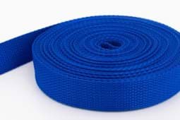 Show details for 50m PP webbing - 25mm width - 1,2mm thick - royal blue (UV) Picture of 50m PP webbing - 25mm width - 1,2mm thick - royal blue (UV)