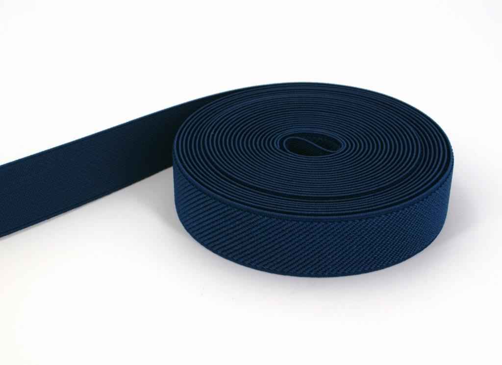Picture of 5m elastic webbing - colour: dark blue - 25mm wide