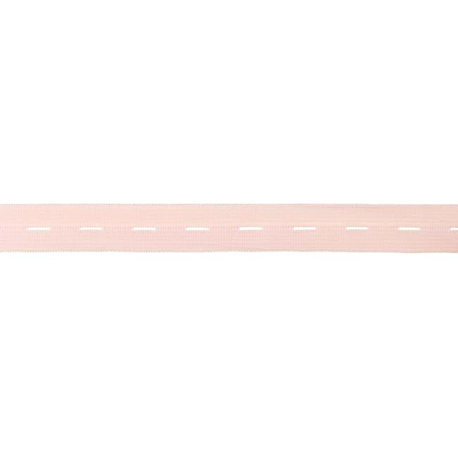 Picture of buttonhole elastic webbing - colour: light rose - 20mm wide - 3m length
