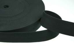 Picture of 25m cotton webbing - 1,2mm thick - 20mm wide - color: black