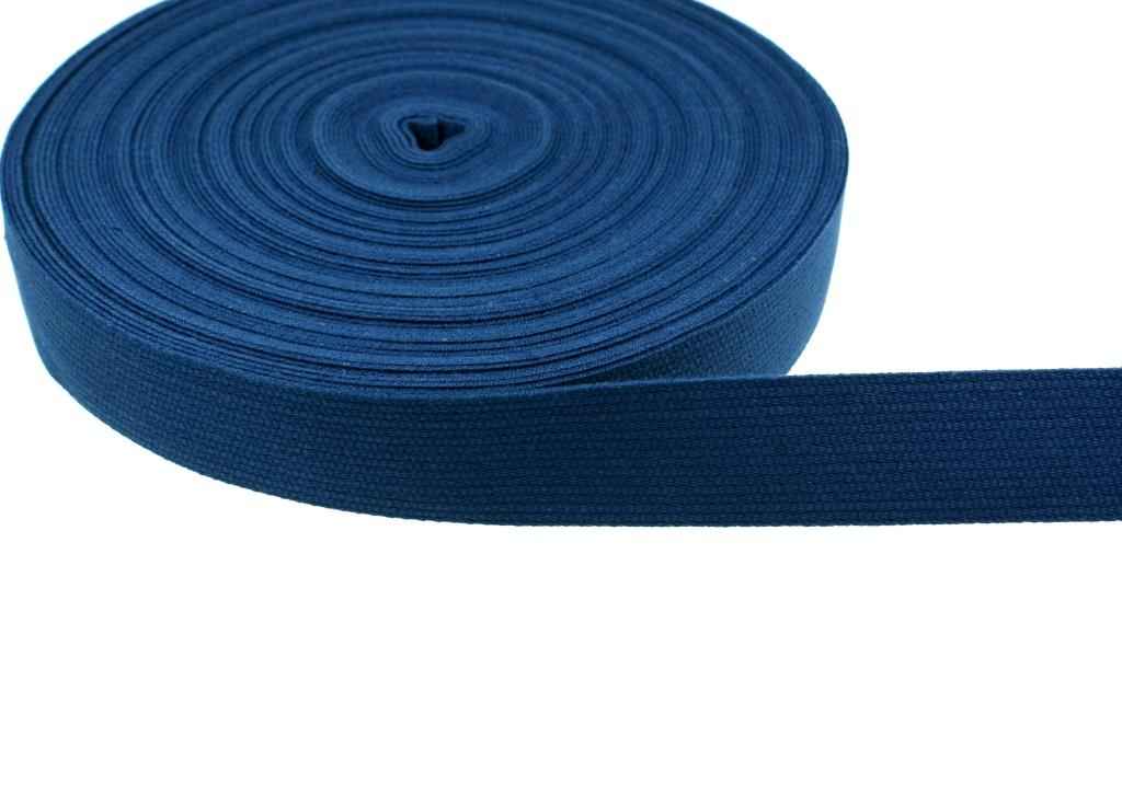 Picture of 1m cotton webbing - 1,2mm thick - 30mm wide - color: dark blue