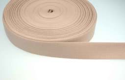 Picture of 25m cotton webbing - 1,2mm thick - 30mm wide - color: beige