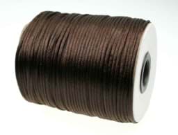 Picture of 100m roll satin cord -  2mm thick - color: dark brown