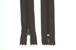 Picture of 25 zippers 3mm, 20cm long, color: dark brown