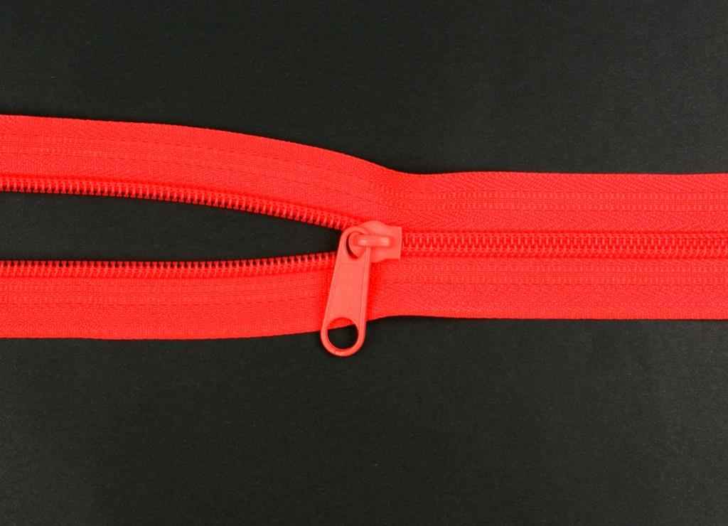 Picture of slider for 5mm zippers, color: neon orange - 10 pieces