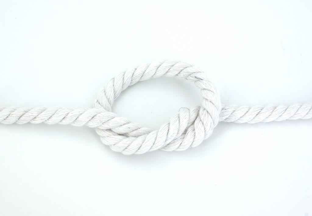 Picture of 5m cotton cord, twisted - colour: white - 8mm thick