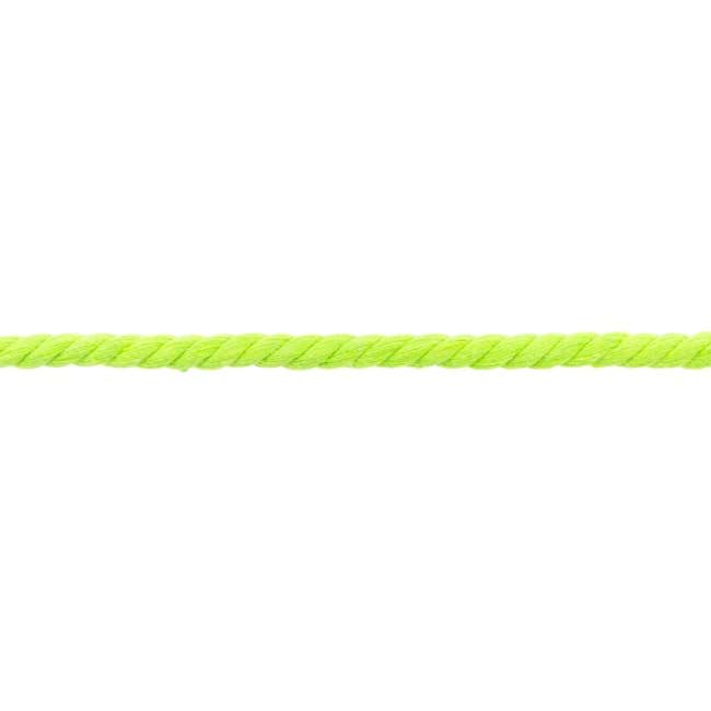 Picture of 5m cotton cord, twisted - colour: lime - 8mm thick