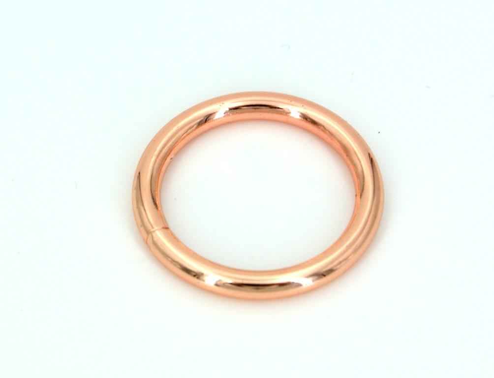 Picture of 25mm toroidal ring welded made of steel - rose gold - 1 piece