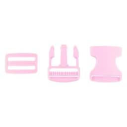 Picture of 38mm buckle with strap adjuster/regulator - colour: light pink - 1 piece