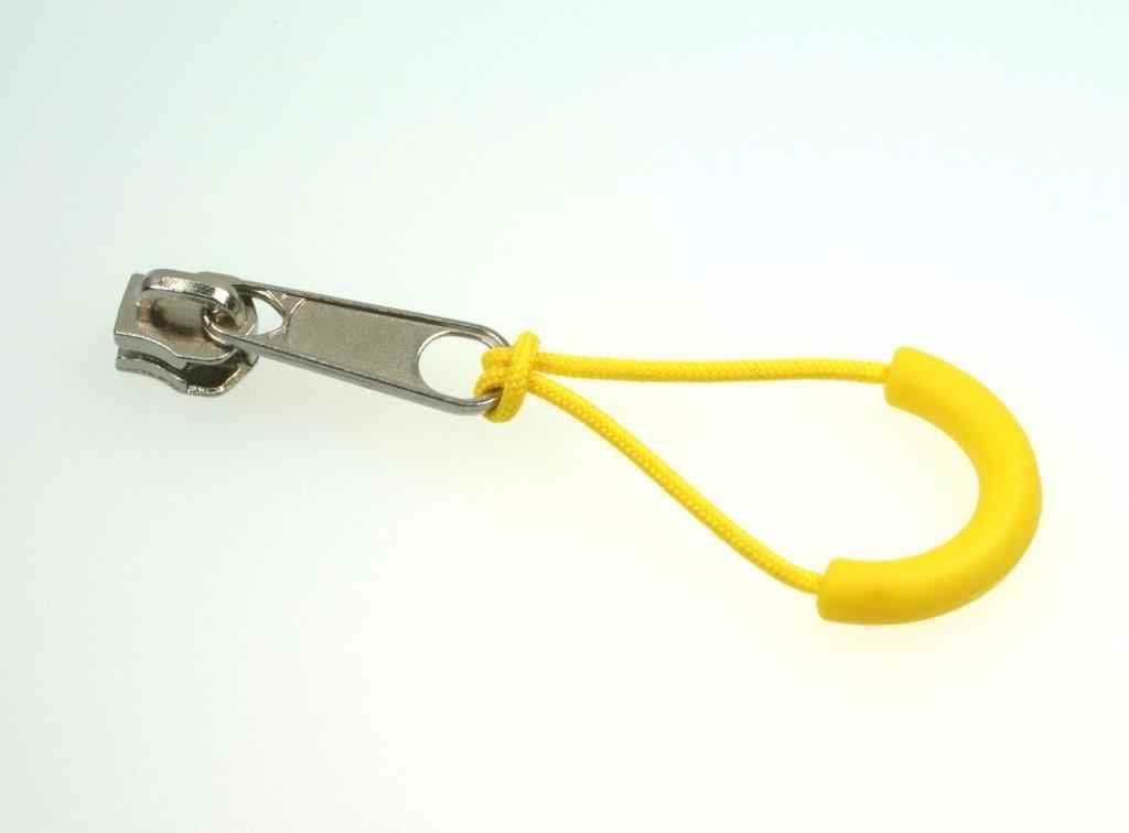 Picture of zipper pendant / zipper-strap - yellow - 10 pieces