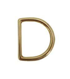Picture of Brass D-rings, 39mm inner dimension, 6mm thick, for 40mm webbing - 10 pieces
