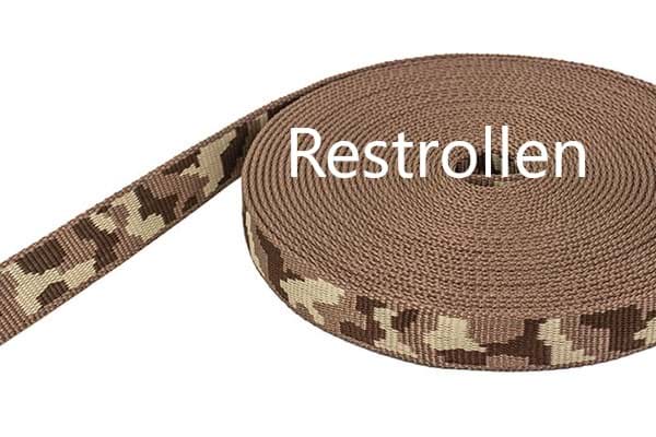 Picture of Restrollen 3-farbiges Gurtband,hellbraun/creme/dunkelbraun 25mm breit - 48,80m
