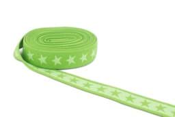 Picture of Gummiband mit Sternen - 20mm breit - Farbe: limone /limette - 3m Rolle