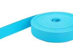 Show details for 50m PP webbing - 20mm width - 1,4mm thick - turqouise (UV) Picture of 50m PP webbing - 20mm width - 1,4mm thick - turqouise (UV)