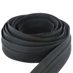 Show details for 5m zip fastener, 5mm strip, Color: black Picture of 5m zip fastener, 5mm strip, Color: black