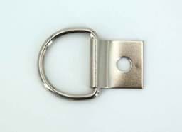 Show details for 25mm D-Ring mit Clip - Stahl vernickelt - 1 Stück Picture of 25mm D-Ring mit Clip - Stahl vernickelt - 1 Stück