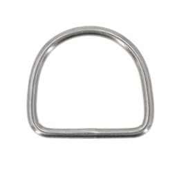 Show details for D-ring made of stainless steel, 40mm inner measurement - 10 pieces Picture of D-ring made of stainless steel, 40mm inner measurement - 10 pieces