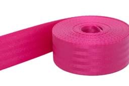 Show details for 50m safety webbing pink made of polyamide, 38mm wide - loading capacity: up to 1,5t Picture of 50m safety webbing pink made of polyamide, 38mm wide - loading capacity: up to 1,5t