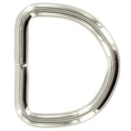 Show details for 20mm D-rings welded made of steel, nickel-plated - 50 pieces Picture of 20mm D-rings welded made of steel, nickel-plated - 50 pieces