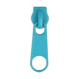 Show details for Slider for slide fastener with 5mm rail, color: turquoise - 10 pieces Picture of Slider for slide fastener with 5mm rail, color: turquoise - 10 pieces
